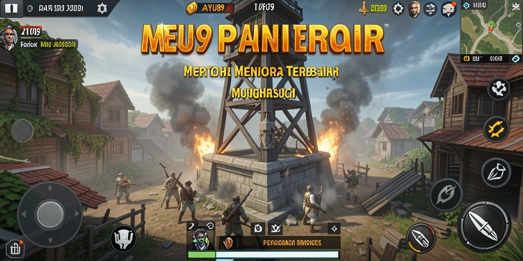 Tangkapan layar menampilkan aksi mendebarkan dalam AYU89 gameplay Tower Defense.
