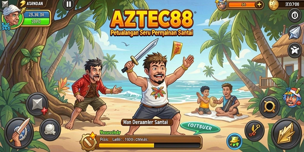 Tampilan gameplay AZTEC88 yang menyenangkan dan penuh petualangan.