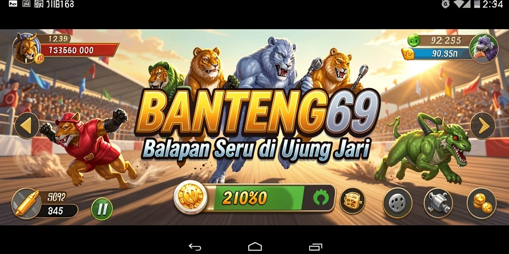 Tampilan gameplay BANTENG69 yang seru dan mendebarkan.