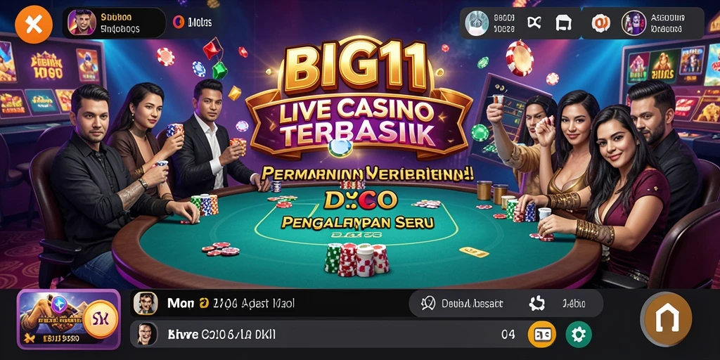 Tampilan gameplay Live Casino yang mengesankan dan interaktif.