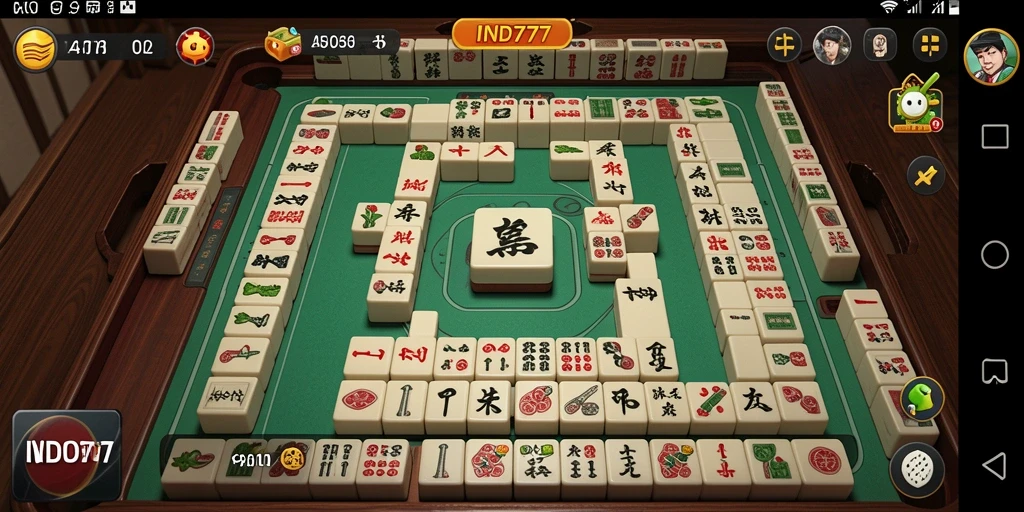 Tampilan gameplay Mahjong yang menarik dan penuh tantangan.
