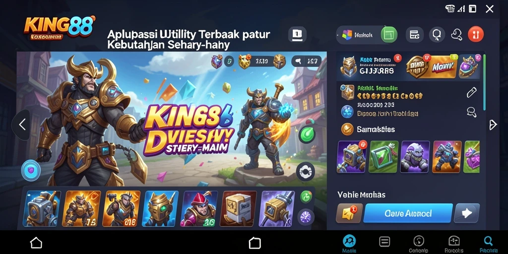 Screenshot KING88 menunjukkan antarmuka pengguna yang bersih dan fungsional.