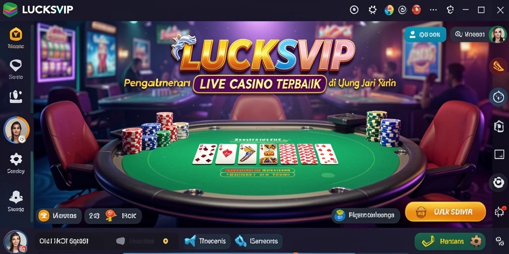 Tampilan gameplay menarik dalam aplikasi Live Casino LUCKSVIP.