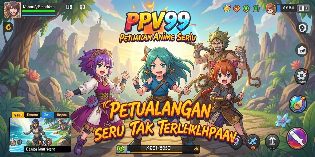 Tampilan Gameplay PPV99 dengan karakter anime yang dinamis.