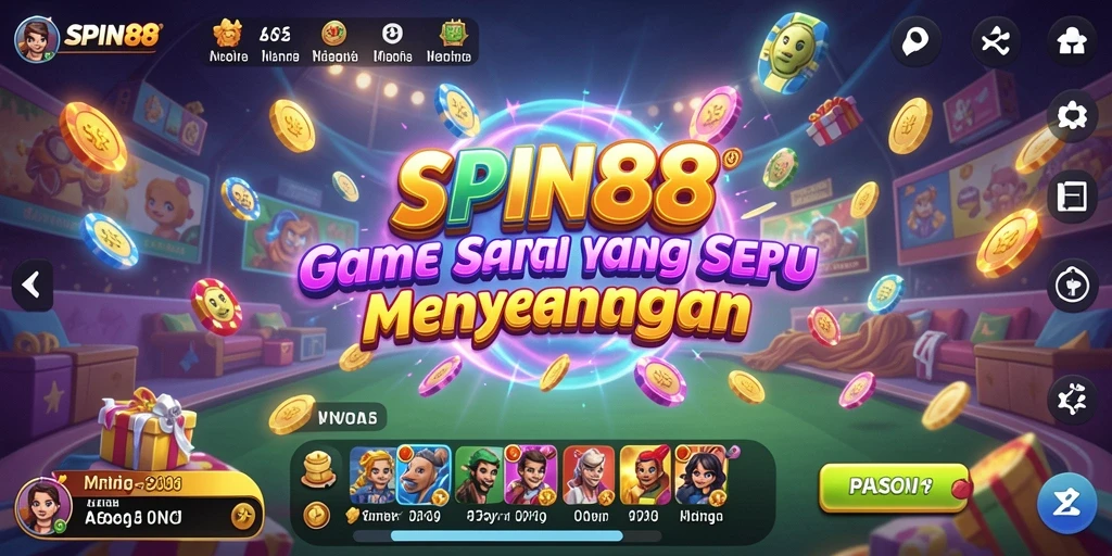 Tampilan gameplay SPIN88 yang penuh warna dan menarik.